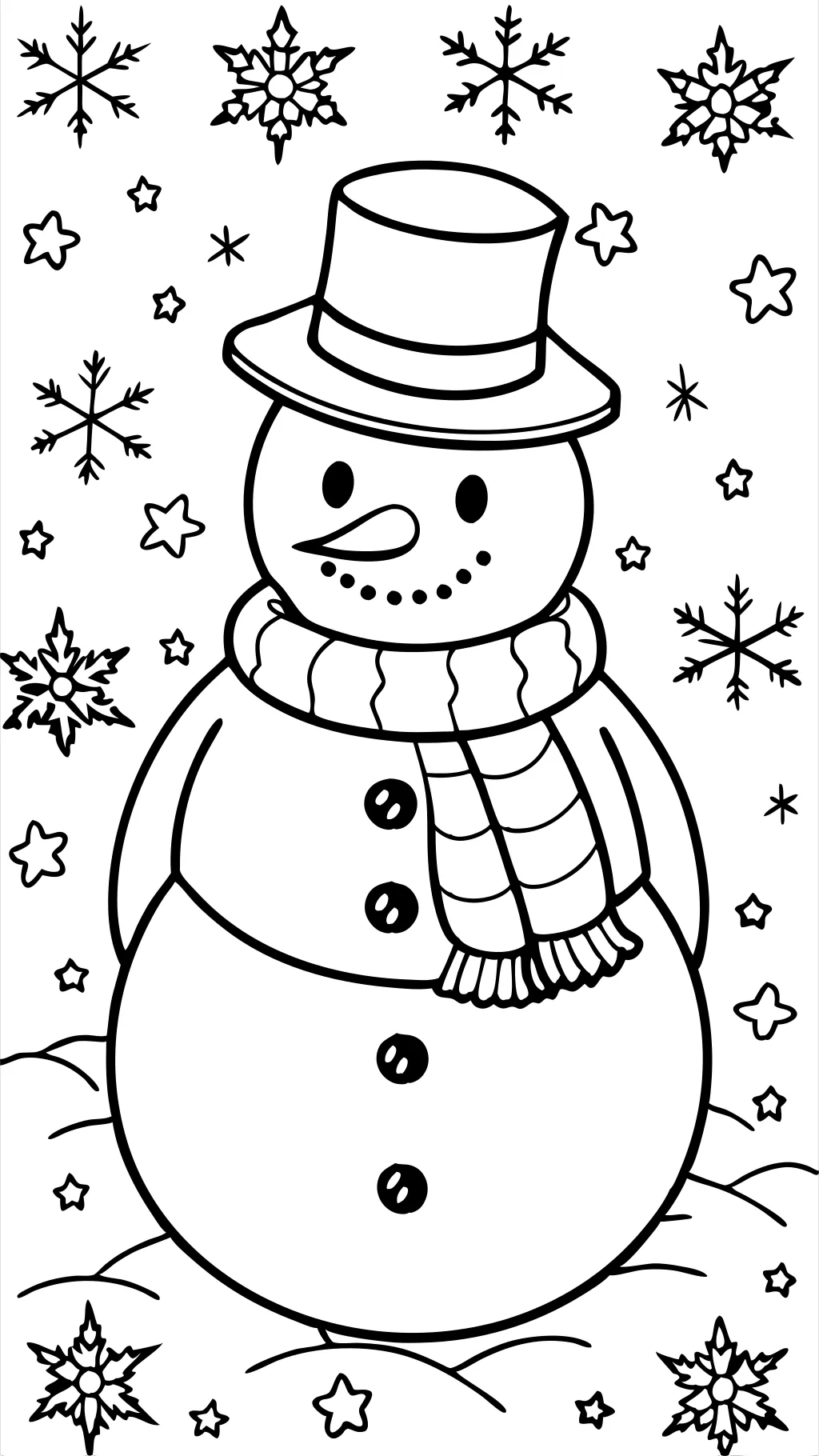 coloriage de bonhomme de neige imprimable gratuit